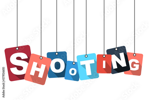 Colorful vector flat design background shooting. It is well adapted for web design.