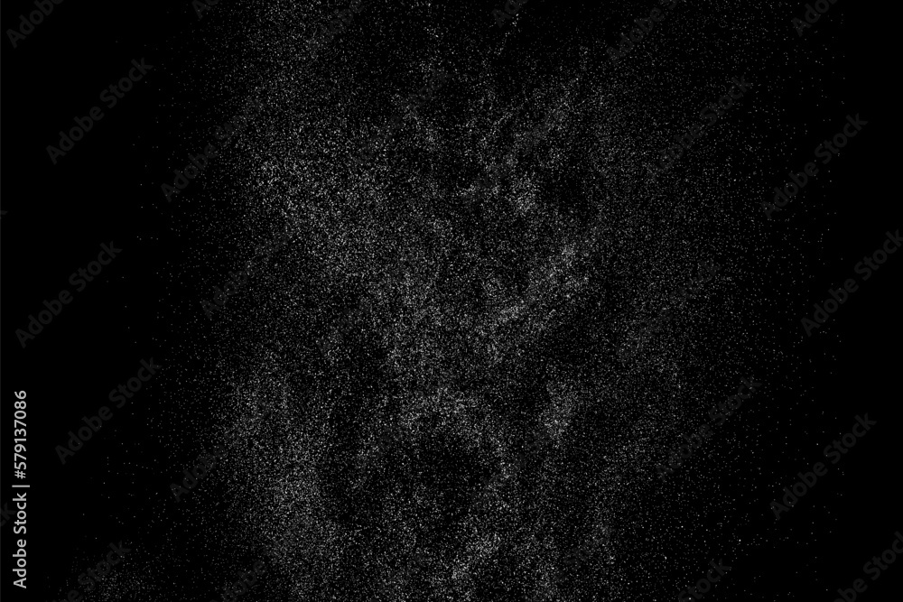 Distressed white grainy texture. Dust overlay textured. Grain noise particles. Rusted black background. Vector illustration. EPS 10. Distressed white grainy texture. Dust overlay textured. Grain noise particles. Rusted black background. Vector illustration. EPS 10.