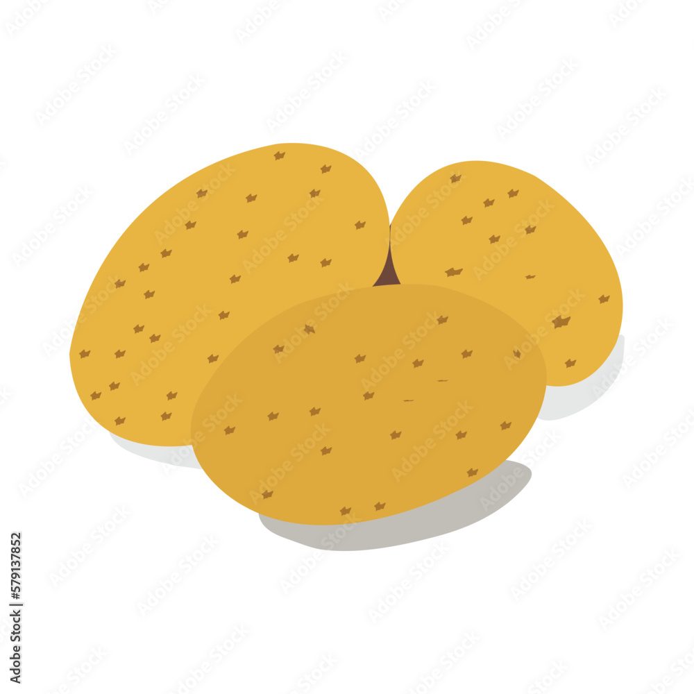 Illustration of a beautiful and neutral potatoes Illustration of a beautiful and neutral potatoes