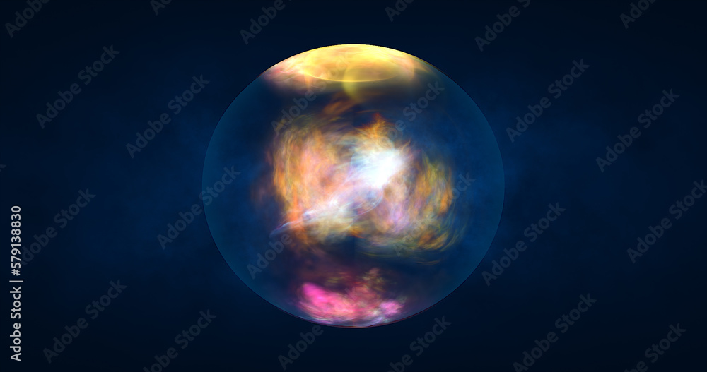 Abstract ball sphere planet iridescent energy transparent glass magic with energy waves in the core abstract background Abstract ball sphere planet iridescent energy transparent glass magic with energy waves in the core abstract background