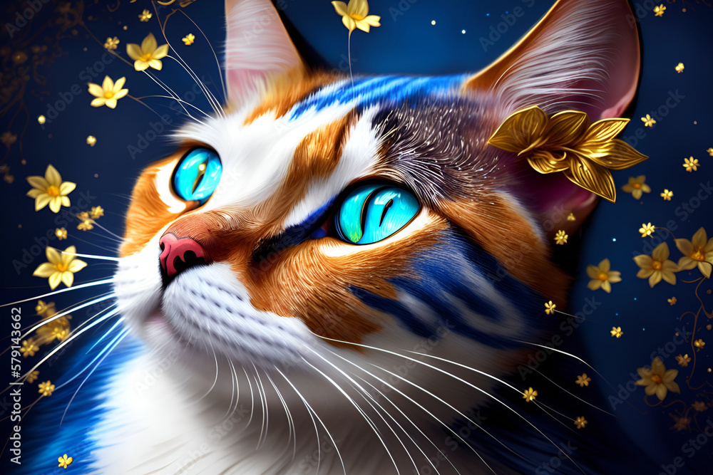 cat in the night