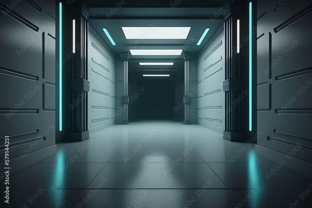 Futuretech Passage: A Sci-Fi Showcase of Modern Minimalism. Generative AI Futuretech Passage: A Sci-Fi Showcase of Modern Minimalism. Generative AI