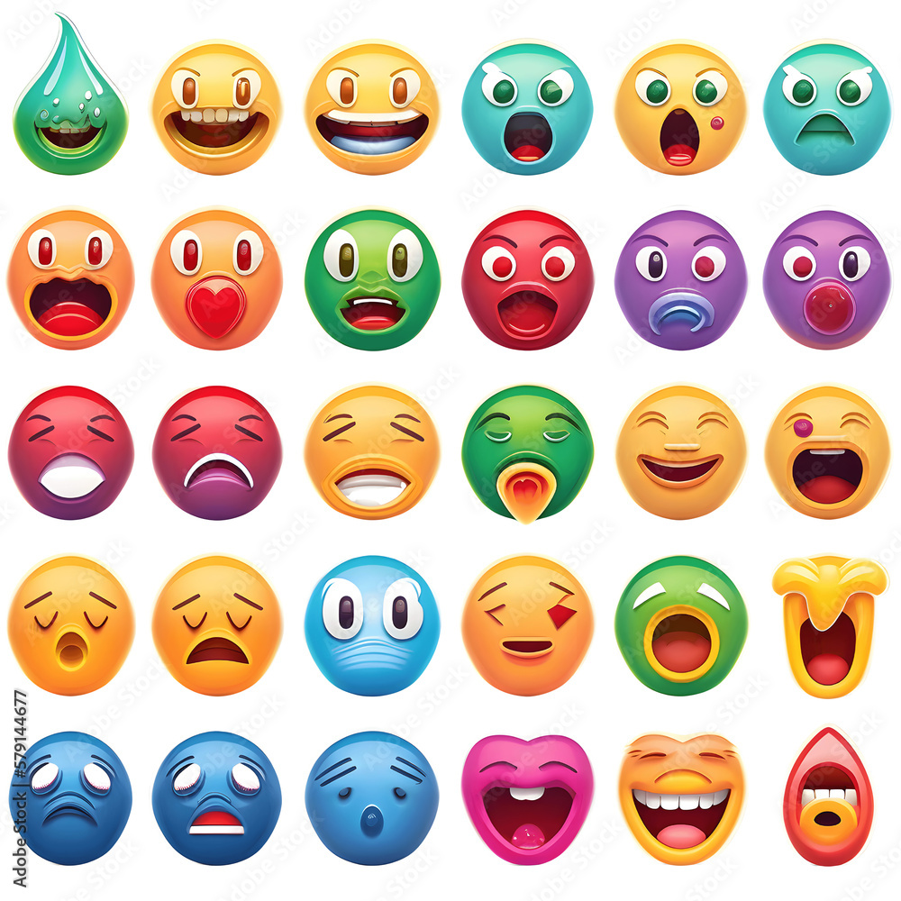 Express your feelings | Emoticon expression | Emoji set | Png image ...