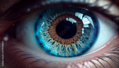 Human blue eye realistic Ai generated image