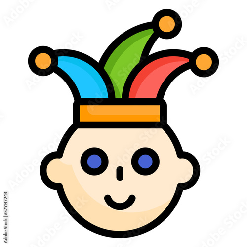 mobile, emoji, vector, icon, face, calendar, date, happy, humor, carnival, circus, joker, hat, box, fun, gift, liar, cartoon, clown, decoration, easter, christmas, purim, amusement, mouse, rat, toy, b