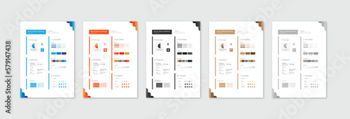 Brand Guidelines Presentation, Brand Guidelines Poster Layout Set, Minimalist Brand Guidelines, Brand identity Template.