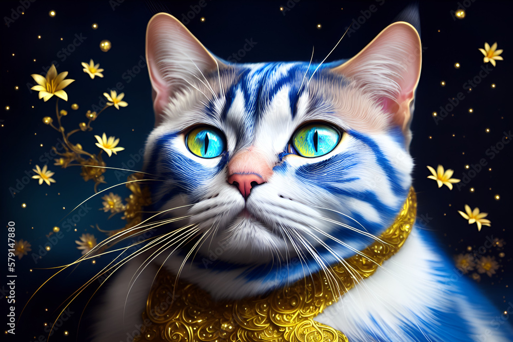 cat in the night