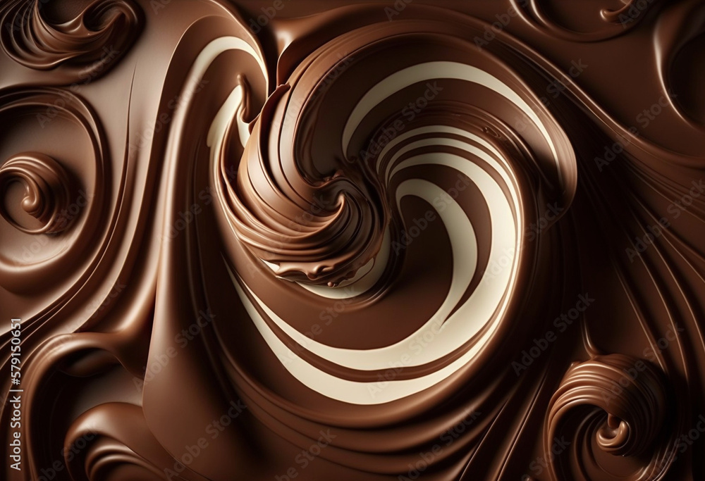 Ai-Generated Decadent Dark Chocolate Swirl: An Artisanal Render of a Rich, Creamy, and Delicious Treat Ai-Generated Decadent Dark Chocolate Swirl: An Artisanal Render of a Rich, Creamy, and Delicious Treat