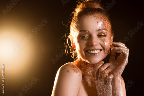 Beautiful young woman with ...