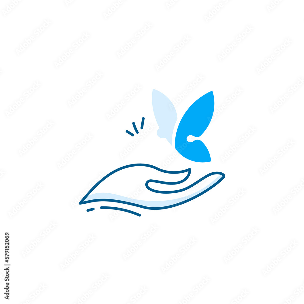 Obraz premium For Sensitive Skin vector line icon. Gentle Skincare for Sensitive Skin