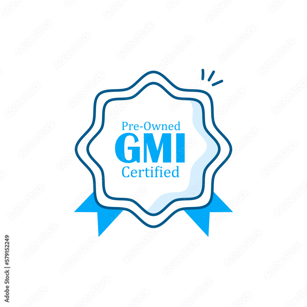 GMI-certified vector badge illustration. GMI-certified vector badge illustration.