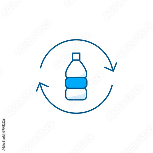 Recycled Bottle Icon Illustration