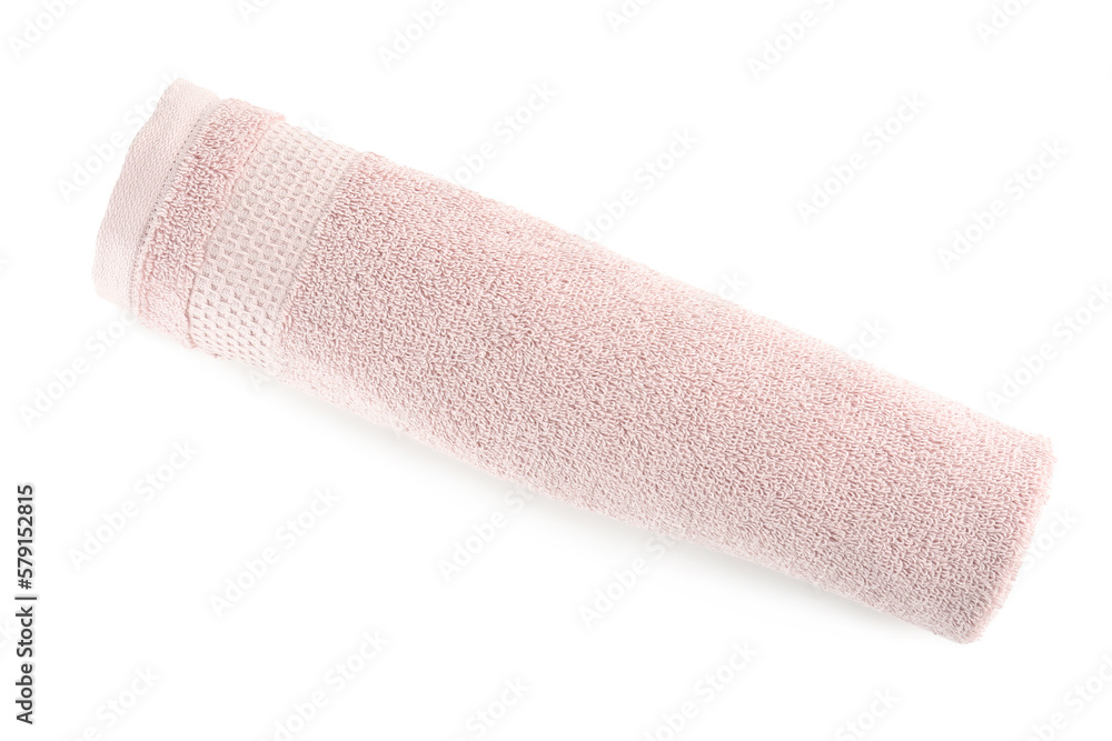 Rolled soft towel isolated on white background Rolled soft towel isolated on white background