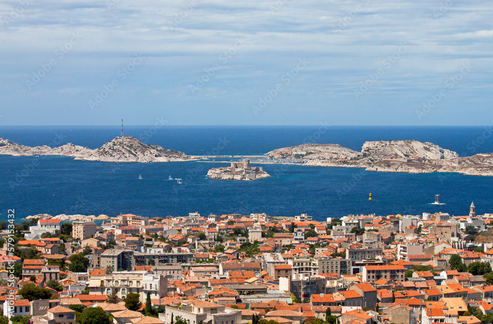 View on Chateau d'If from Marseille, France