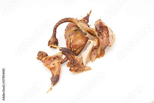 Fresh marinated quail in monochrome background © fengchen