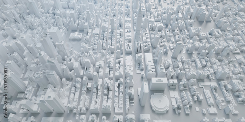 model city new york usa map tall buildings 3d illustration