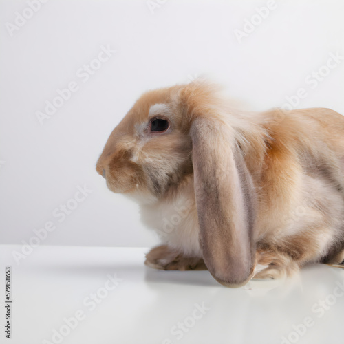 rabbit on a white desk