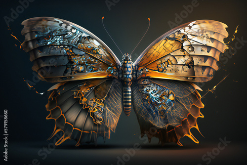 Butterfly metamorphosis or transformation Generative Ai