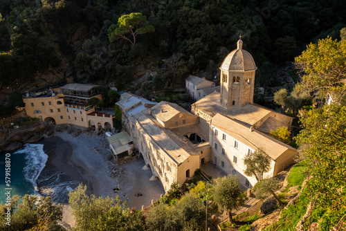 Abbey of San Fruttuoso seen from above - Camogli, Liguria