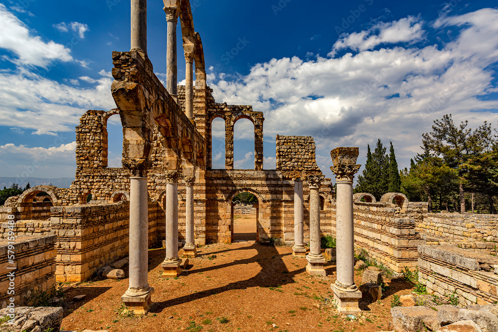 Lebanon. Anjar (UNESCO World Heritage Site), the Ummayad city. The Grand Palace (partially rebuilt)