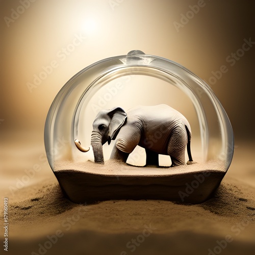  Elephant in Glass Art