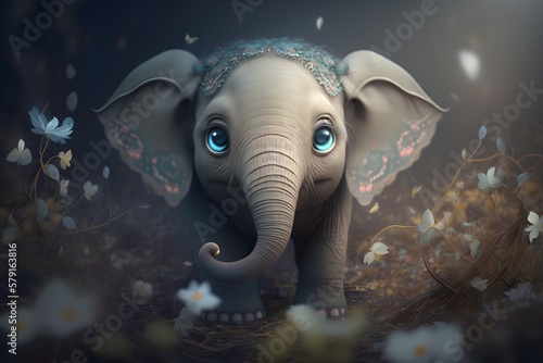 giant cute elephant