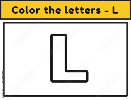 Alphabet letter L. Tracing Worksheet. ABC Activities and Exercises for kids. fun printable pages, educational games for kids