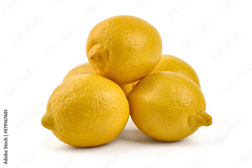 Fresh lemon, isolated on white background. Fresh lemon, isolated on white background.