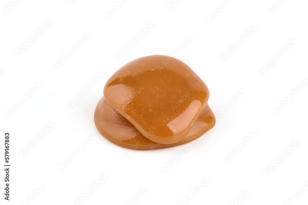 Caramel candies, isolated on white background. Caramel candies, isolated on white background.