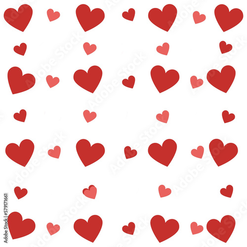 Hearts seamless pattern. Repeating love background. Repeated scattered hearts for design prints.
