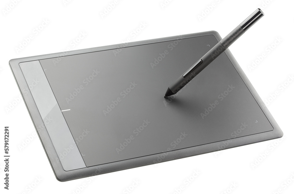 Modern unbranded graphic tablet isolated on transparent background Modern unbranded graphic tablet isolated on transparent background