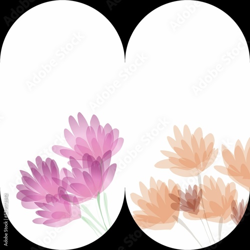 abstract background with flowers