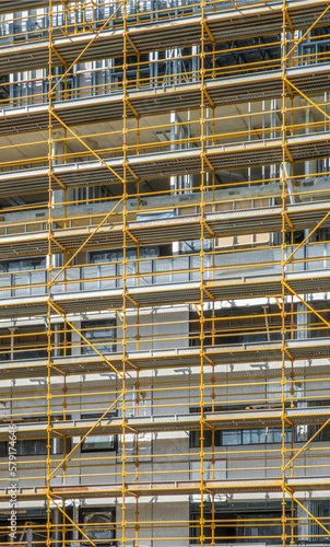Graphic detail of a building under construction