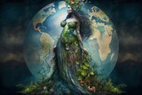Gaia earth goddess full body image