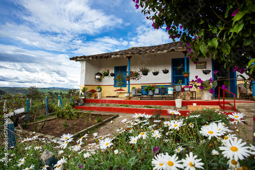 Colombian country house - Basic and rustic peasant construction. Entrerrios, Antioquia photo