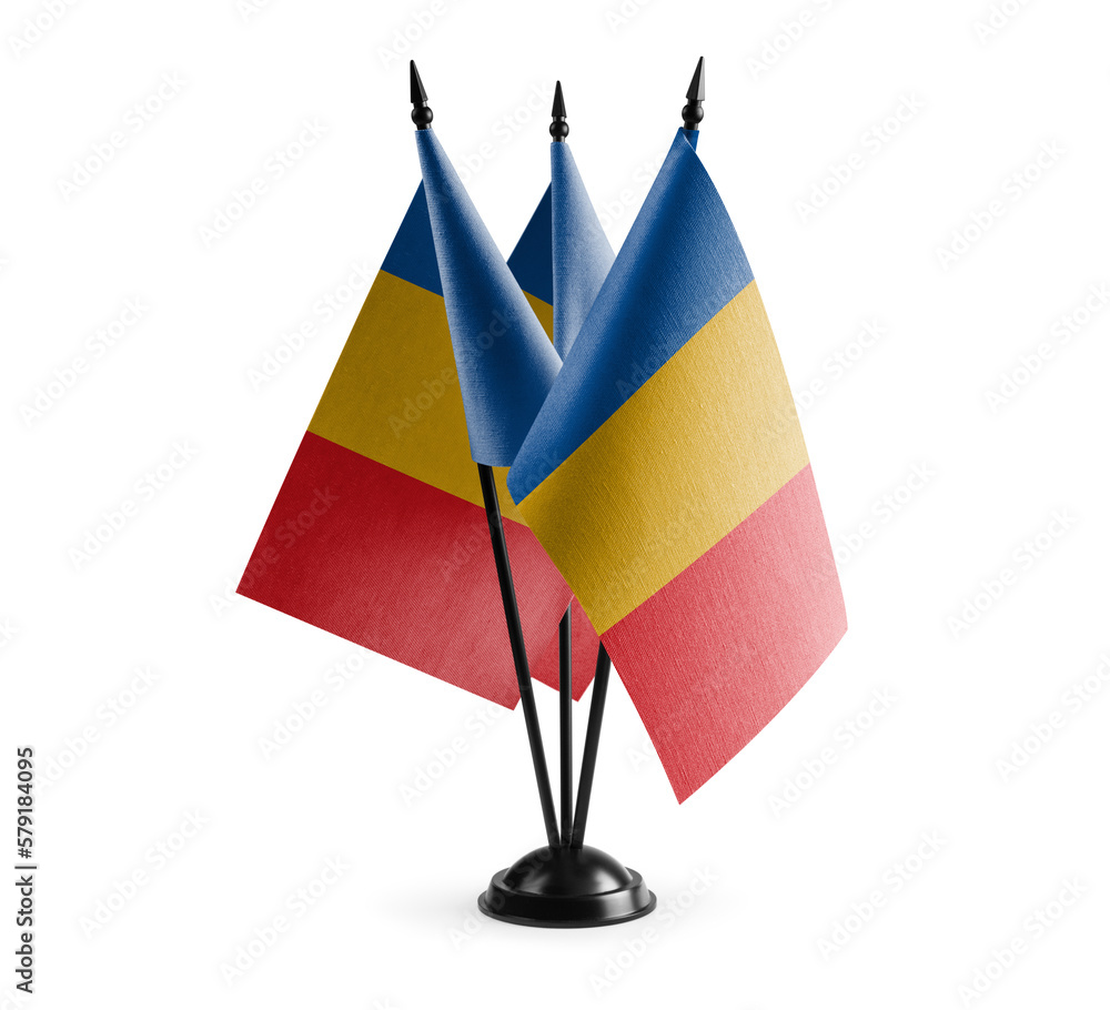 Small national flags of the Chad on a white background Small national flags of the Chad on a white background