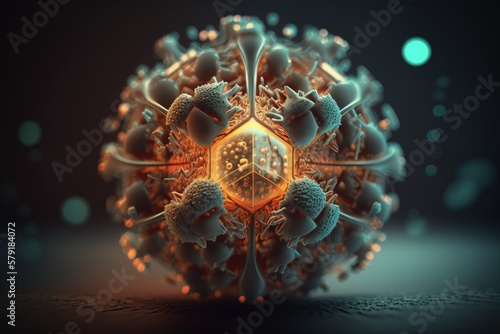 Virus seen up close  Generative AI 