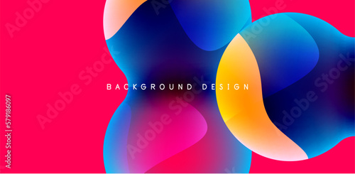 Spheres and circles abstract background, trendy colorful design. Vector Illustration For Wallpaper, Banner, Background, Card, Book Illustration, landing page