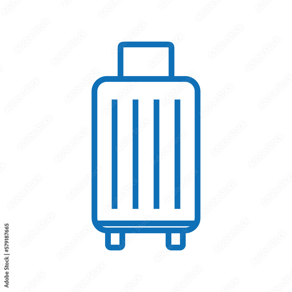 png icon of a travel suitcase with blue lines with a transparent background png icon of a travel suitcase with blue lines with a transparent background