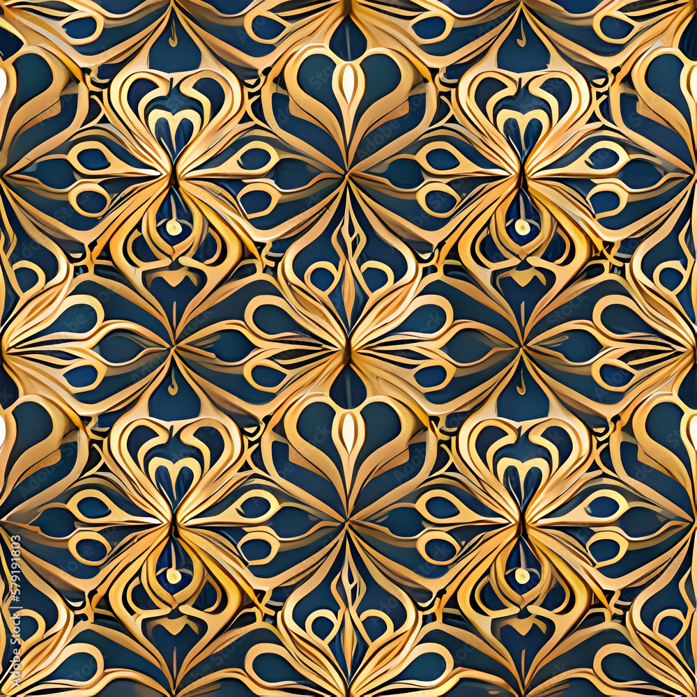 An elegant and luxurious seamless pattern featuring organic and flowing lines in shades of gold and white. Perfect for creating a high-end and sophisticated feel. Generative AI An elegant and luxurious seamless pattern featuring organic and flowing lines in shades of gold and white. Perfect for creating a high-end and sophisticated feel. Generative AI