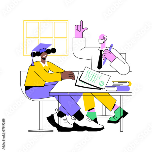 Ask recommendations isolated cartoon vector illustrations. School graduate asking for a letter of recommendation, college choice, admission process, young student lifestyle vector cartoon.