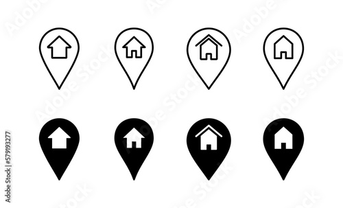 Free Download Address icon vector for web and mobile app. home location sign and symbol. pinpoint - GFXLoad
