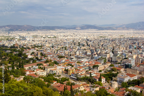 Views of Athens, Greece from atop the Acropolis.