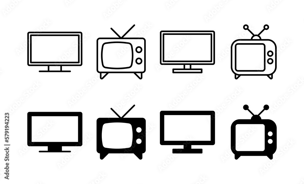 Tv icon vector for web and mobile app. television sign and symbol
