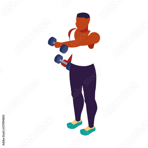 PNG image 3d person in the gym with transparent background © BRAYAN