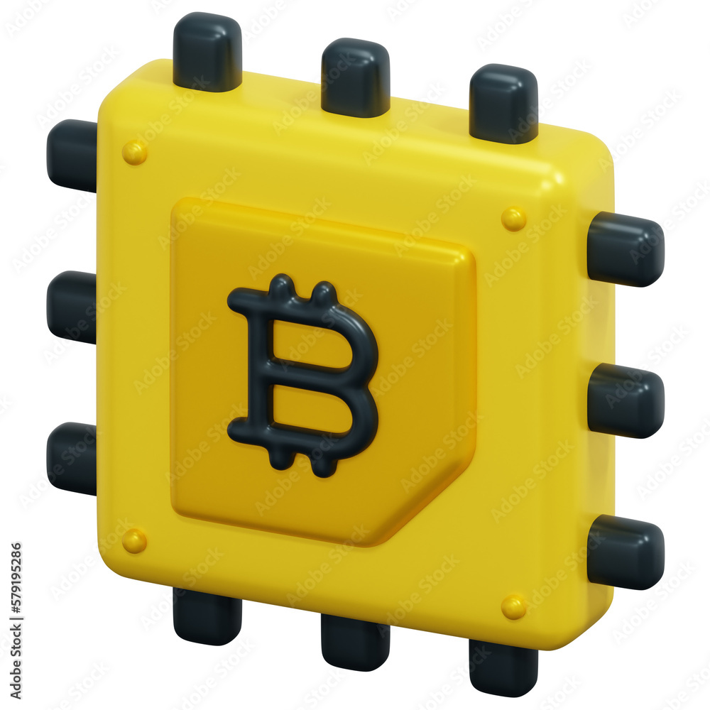 Fototapeta premium cpu 3d render icon illustration