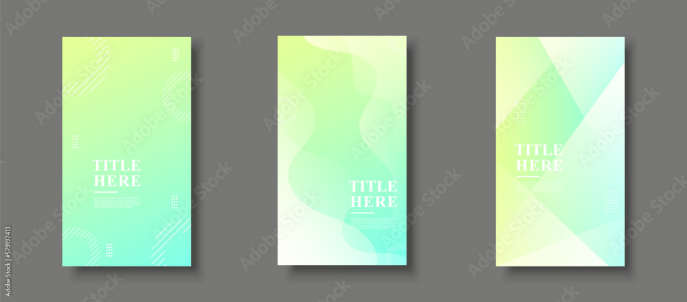 Modern background. template story, abstract frame, colorful, gradation, business, collection set eps 10