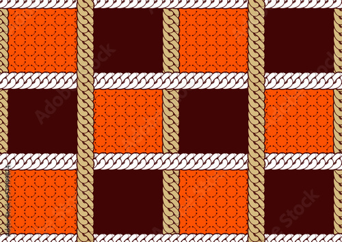 africa textile plaid, ethnic pattern vibrant colors, rope image, tribal textile art, hand-draw background, fashion artwork for Fabric print, clothes, scarf, shawl, carpet