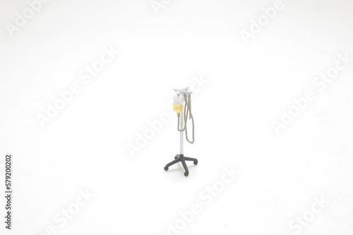 the scale of Medical IV Poles Stand Isolated.