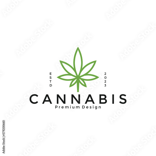 vintage cannabis logo design elegant and inspiration